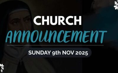 Announcement for Sunday 9th Nov 2025